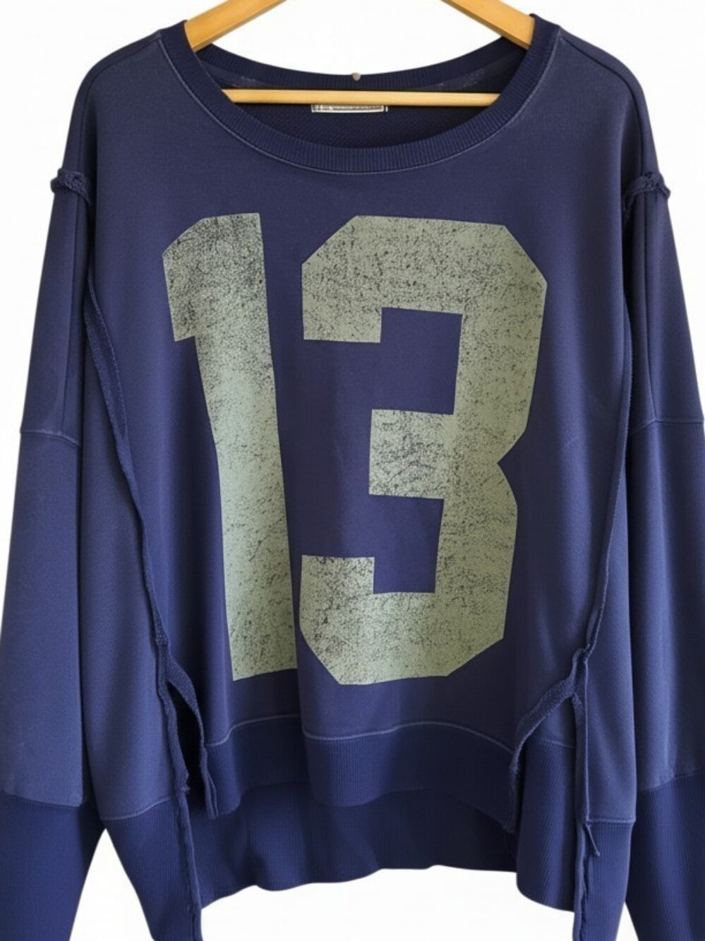 Free People x We The Free Graphic Oversized Camden Sweatshirt Navy 13 XS